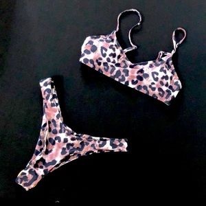 Leopard Brazilian Thong Bikini